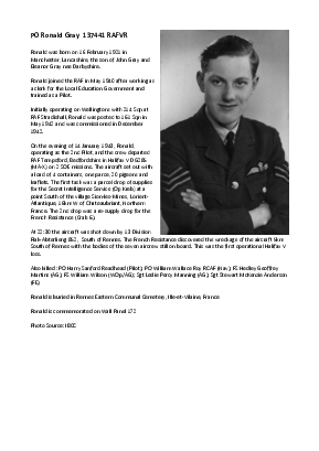 A preview of a PDF biography for Gray, Ronald